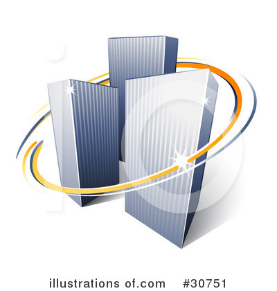 Royalty-Free (RF) Skyscrapers Clipart Illustration by beboy - Stock Sample #30751