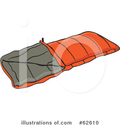 Royalty-Free (RF) Sleeping Bag Clipart Illustration by Pams Clipart - Stock Sample #62610