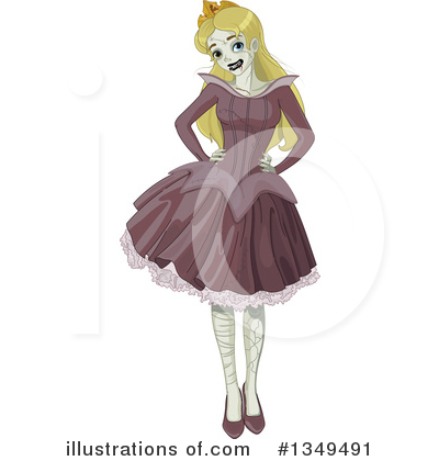 Royalty-Free (RF) Sleeping Beauty Clipart Illustration by Pushkin - Stock Sample #1349491