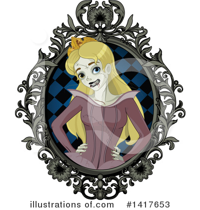 Royalty-Free (RF) Sleeping Beauty Clipart Illustration by Pushkin - Stock Sample #1417653