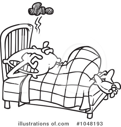 Royalty-Free (RF) Sleeping Clipart Illustration by toonaday - Stock Sample #1048193