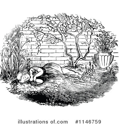 Royalty-Free (RF) Sleeping Clipart Illustration by Prawny Vintage - Stock Sample #1146759