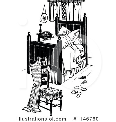Royalty-Free (RF) Sleeping Clipart Illustration by Prawny Vintage - Stock Sample #1146760