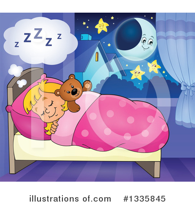 Royalty-Free (RF) Sleeping Clipart Illustration by visekart - Stock Sample #1335845