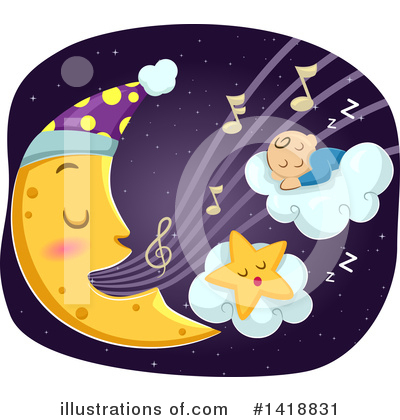 Royalty-Free (RF) Sleeping Clipart Illustration by BNP Design Studio - Stock Sample #1418831