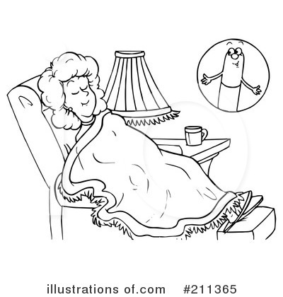 Royalty-Free (RF) Sleeping Clipart Illustration by Alex Bannykh - Stock Sample #211365