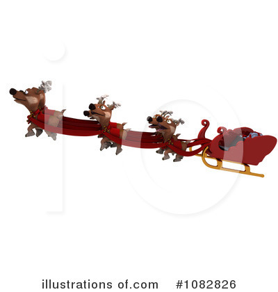 Royalty-Free (RF) Sleigh Clipart Illustration by KJ Pargeter - Stock Sample #1082826