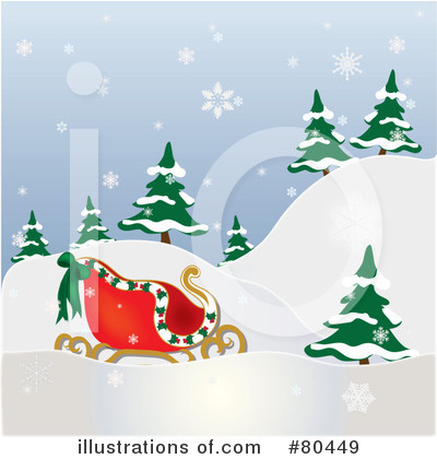 Royalty-Free (RF) Sleigh Clipart Illustration by Pams Clipart - Stock Sample #80449