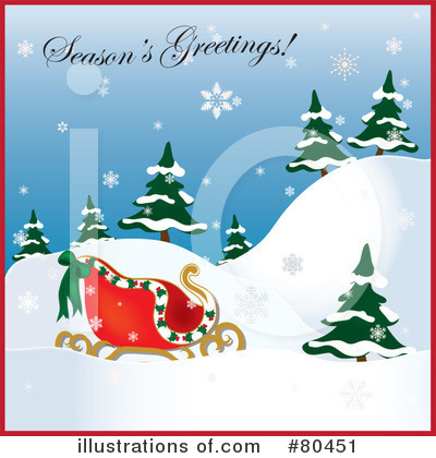Santas Sleigh Clipart #80451 by Pams Clipart