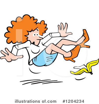 Royalty-Free (RF) Slipping Clipart Illustration by Johnny Sajem - Stock Sample #1204234