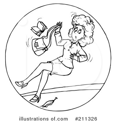 Royalty-Free (RF) Slipping Clipart Illustration by Alex Bannykh - Stock Sample #211326