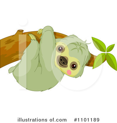 Royalty-Free (RF) Sloth Clipart Illustration by Pushkin - Stock Sample #1101189