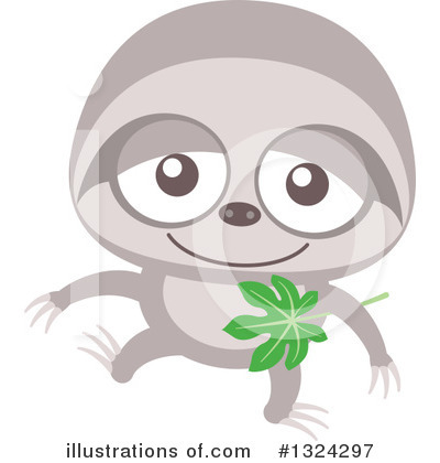 Royalty-Free (RF) Sloth Clipart Illustration by Zooco - Stock Sample #1324297