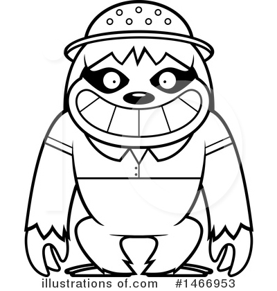 Sloth Clipart #1466953 by Cory Thoman