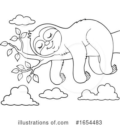 Royalty-Free (RF) Sloth Clipart Illustration by visekart - Stock Sample #1654483