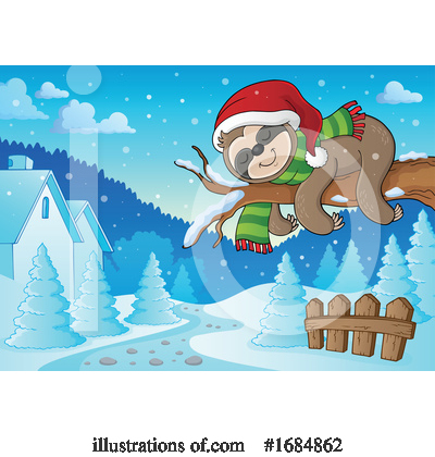 Royalty-Free (RF) Sloth Clipart Illustration by visekart - Stock Sample #1684862