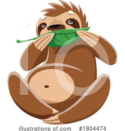 Sloth Clipart #1804474 by Vector Tradition SM