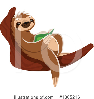 Sloth Clipart #1805216 by Vector Tradition SM