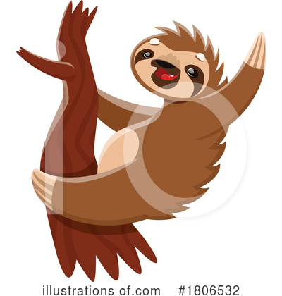 Sloth Clipart #1806532 by Vector Tradition SM