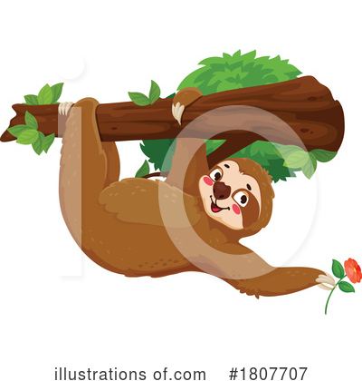 Royalty-Free (RF) Sloth Clipart Illustration by Vector Tradition SM - Stock Sample #1807707