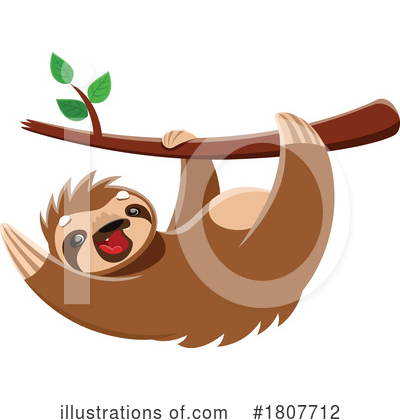 Sloth Clipart #1807712 by Vector Tradition SM