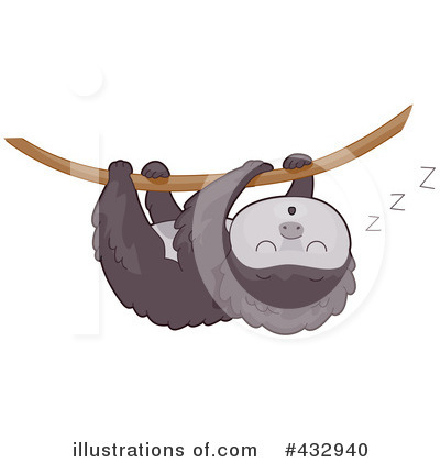 Royalty-Free (RF) Sloth Clipart Illustration by BNP Design Studio - Stock Sample #432940