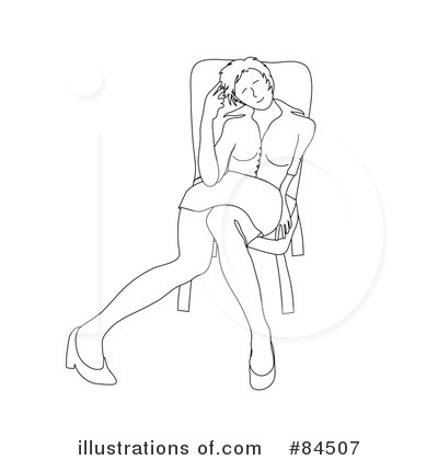 Royalty-Free (RF) Slouching Clipart Illustration by Pams Clipart - Stock Sample #84507