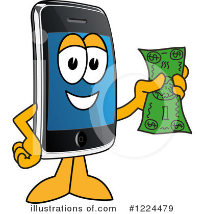 Royalty-Free (RF) Smart Phone Clipart Illustration by Mascot Junction - Stock Sample #1224479