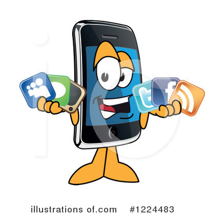 Cell Phone Clipart #1224483 by Toons4Biz