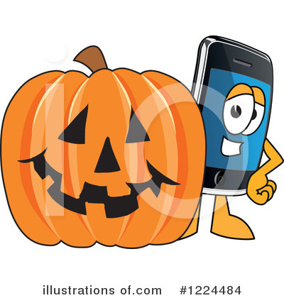 Royalty-Free (RF) Smart Phone Clipart Illustration by Mascot Junction - Stock Sample #1224484