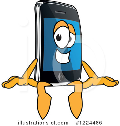 Royalty-Free (RF) Smart Phone Clipart Illustration by Mascot Junction - Stock Sample #1224486