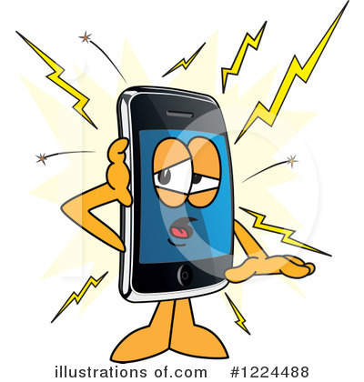 Royalty-Free (RF) Smart Phone Clipart Illustration by Mascot Junction - Stock Sample #1224488