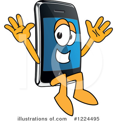 Royalty-Free (RF) Smart Phone Clipart Illustration by Mascot Junction - Stock Sample #1224495