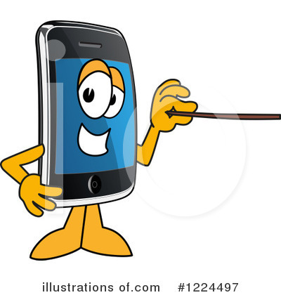 Royalty-Free (RF) Smart Phone Clipart Illustration by Mascot Junction - Stock Sample #1224497