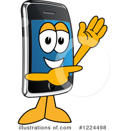 Royalty-Free (RF) Smart Phone Clipart Illustration by Mascot Junction - Stock Sample #1224498