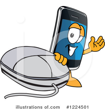 Royalty-Free (RF) Smart Phone Clipart Illustration by Mascot Junction - Stock Sample #1224501