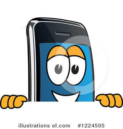 Royalty-Free (RF) Smart Phone Clipart Illustration by Mascot Junction - Stock Sample #1224505