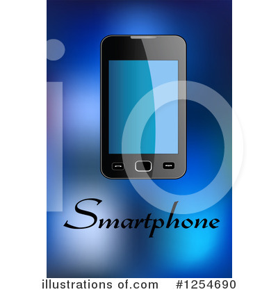 Royalty-Free (RF) Smartphone Clipart Illustration by Vector Tradition SM - Stock Sample #1254690