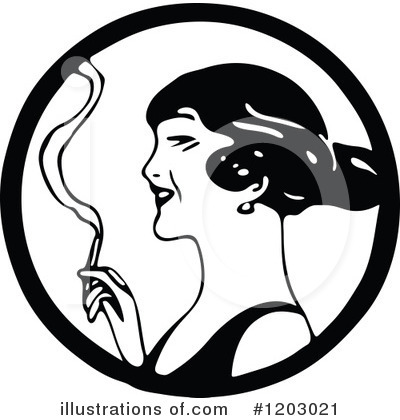 Royalty-Free (RF) Smoking Clipart Illustration by Prawny Vintage - Stock Sample #1203021