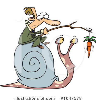 Royalty-Free (RF) Snail Clipart Illustration by toonaday - Stock Sample #1047579