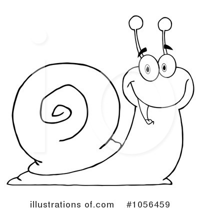 Royalty-Free (RF) Snail Clipart Illustration by Hit Toon - Stock Sample #1056459
