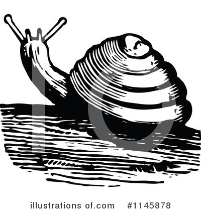 Royalty-Free (RF) Snail Clipart Illustration by Prawny Vintage - Stock Sample #1145878