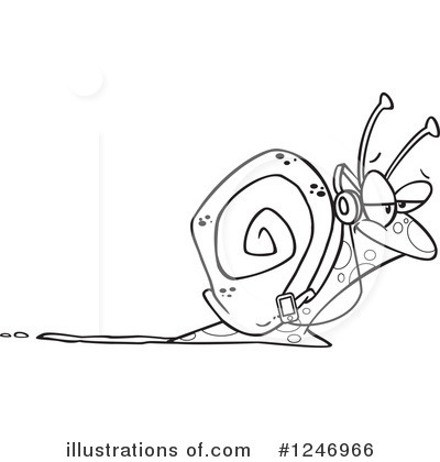 Royalty-Free (RF) Snail Clipart Illustration by toonaday - Stock Sample #1246966