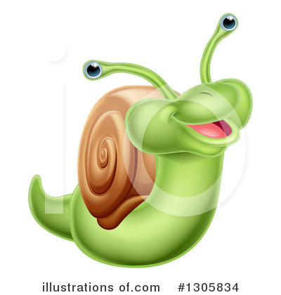 Royalty-Free (RF) Snail Clipart Illustration by AtStockIllustration - Stock Sample #1305834