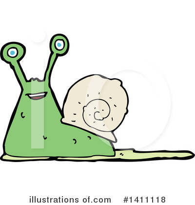 Royalty-Free (RF) Snail Clipart Illustration by lineartestpilot - Stock Sample #1411118