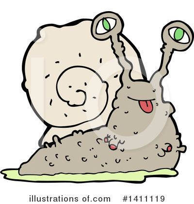 Royalty-Free (RF) Snail Clipart Illustration by lineartestpilot - Stock Sample #1411119