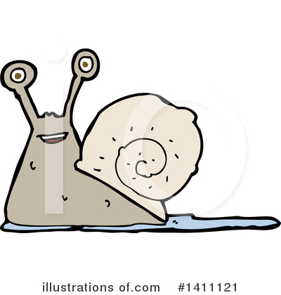 Royalty-Free (RF) Snail Clipart Illustration by lineartestpilot - Stock Sample #1411121