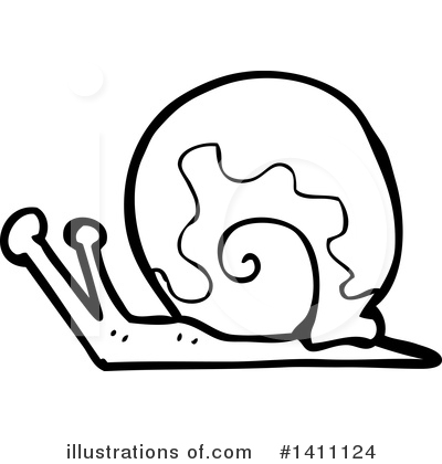 Royalty-Free (RF) Snail Clipart Illustration by lineartestpilot - Stock Sample #1411124