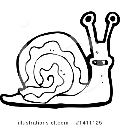 Royalty-Free (RF) Snail Clipart Illustration by lineartestpilot - Stock Sample #1411125