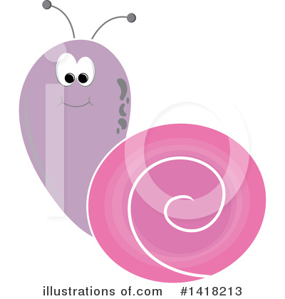 Royalty-Free (RF) Snail Clipart Illustration by Pams Clipart - Stock Sample #1418213